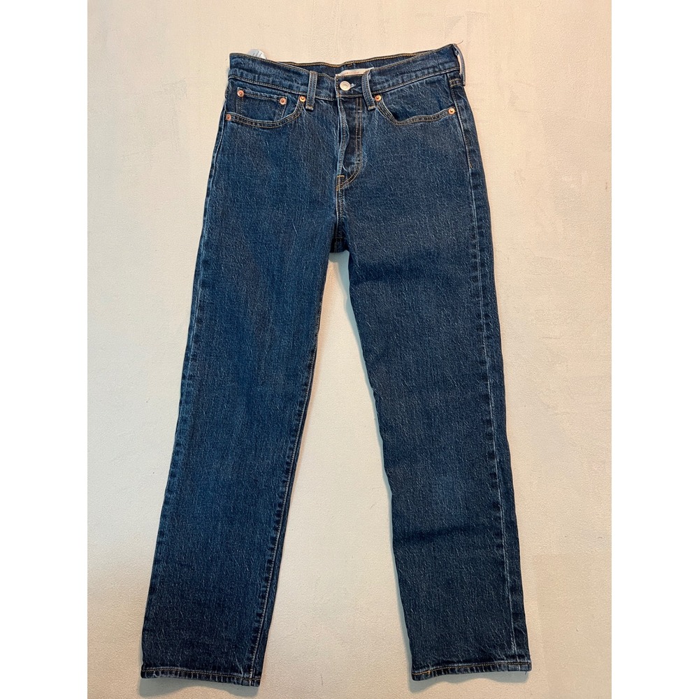 Levis Premium Wedgie Straight Jeans Blue Big E Button Fly 34964-0134 Size 27x28